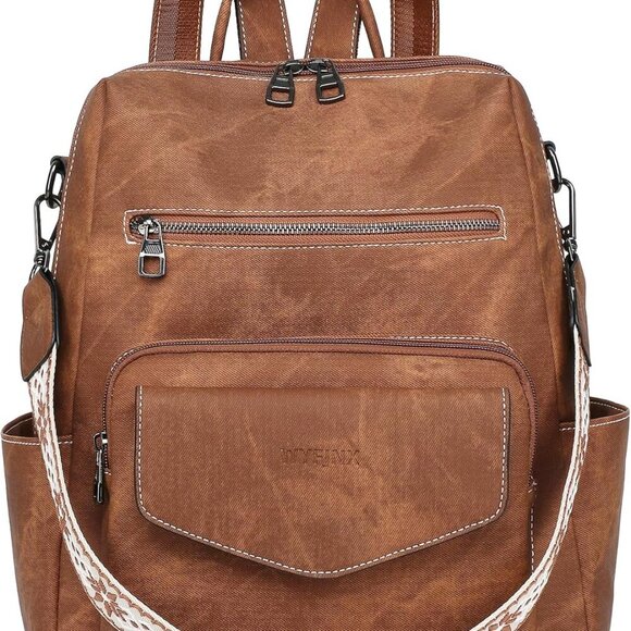 Backpack Purse for Women Leather Backpack Ladies Fashion Handbag Designer Should - Picture 1 of 7